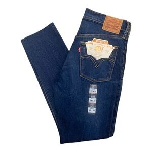 NWT Levi's 501 Skinny Stretch Jeans in Dark Blue Size 28x30